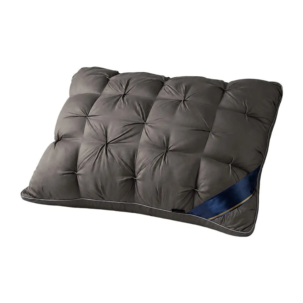 oreiller mousse mémoire forme fleur coussin polyester coton doux moderne blanc bleu gris