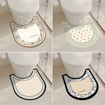 tapis bain anti dérapant absorbant moderne motif géométrique beige clair