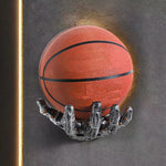 balle basket ball orange noire texture rugueuse moderne support mur rack.storage respectueux environnement