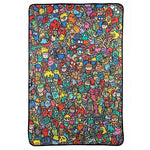couverture coloriage enfant multicolore graffiti animaux créative daim polyester lavable DIY