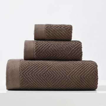 serviettes coton rayées jaune marron orange gris modernes absorbantes douces