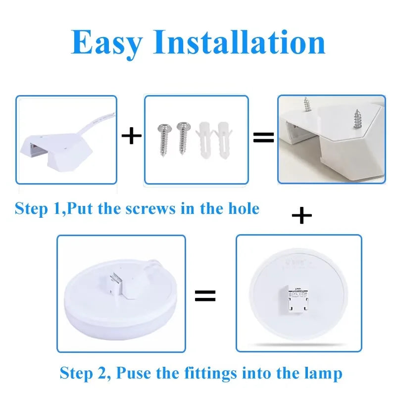 luminaire plafonnier led blanc rond detecteur mouvement couloir garage escalier