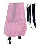 oreiller voyage velours rose pâle confortable épaulières ajustables sac dos portable compressible coton polyester