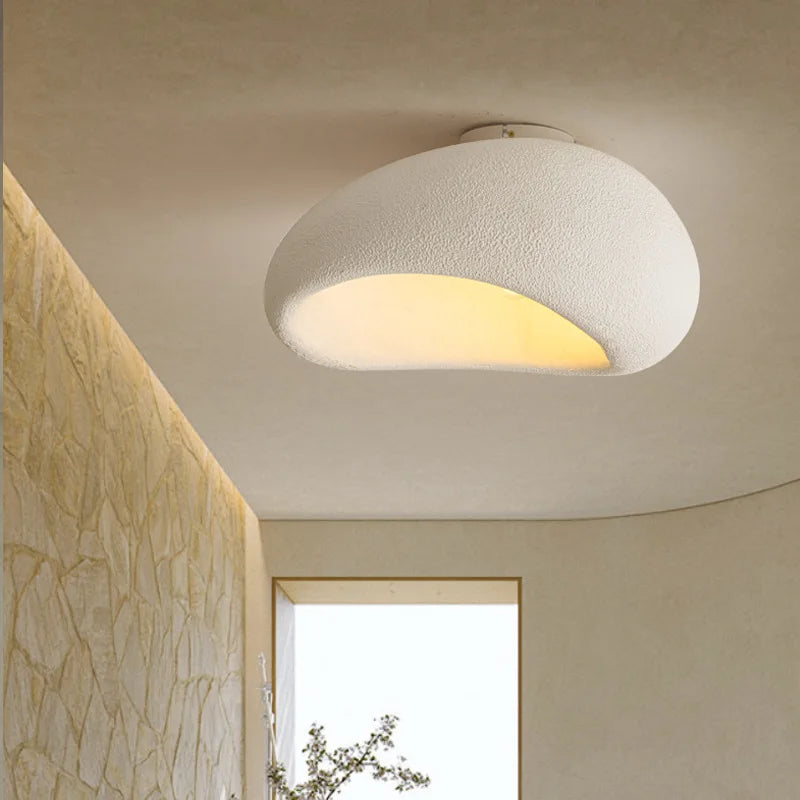 lampe moderne gris clair texture granulée vis fixée lumière chaude 249 2000 lumens