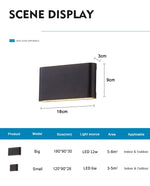 applique murale led ip65 étanche 6w 12w blanc noir contemporaine basse consommation