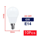 lot 10 ampoules led boule opalescent blanc chaud froid culot e27 e14