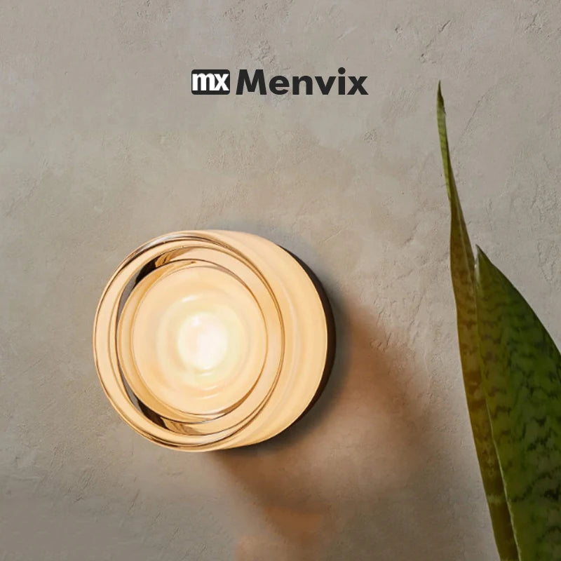 appliques murales modernes transparentes ambre gris clair texturées minimaliste fixées mur flux lumineux led
