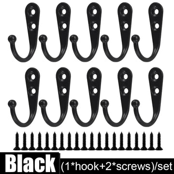 crochets murals noirs modernes 30 crochets 30 vis fixations support rangement manteaux serviettes