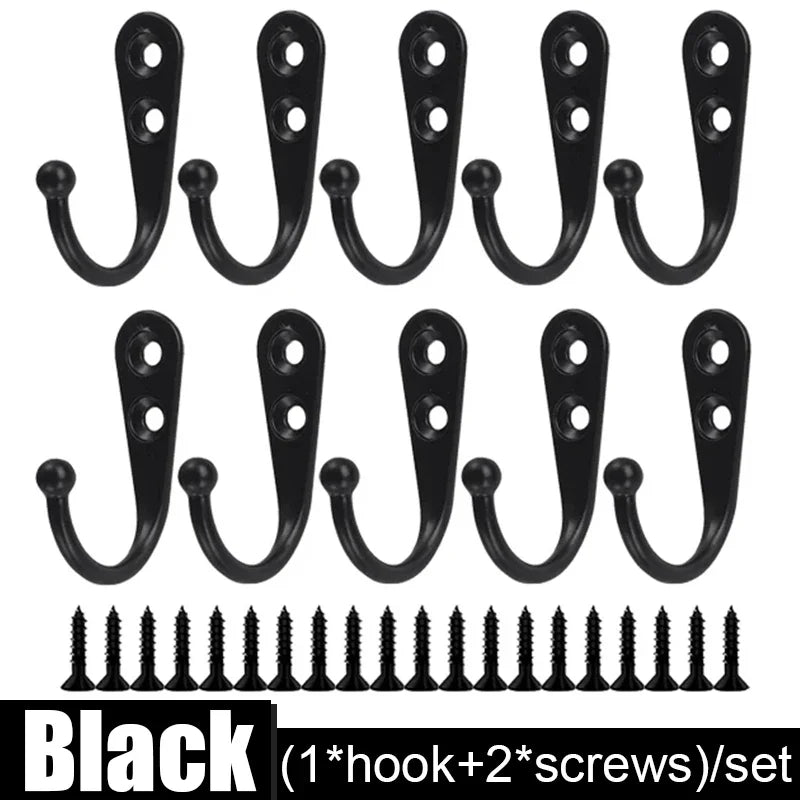 crochets murals noirs modernes 30 crochets 30 vis fixations support rangement manteaux serviettes