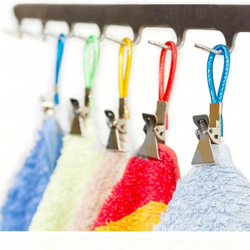 clips linge couleur moderne utilitaire tissu varié serviettes suspendre crochet métal brillant