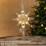 décoration noël étoile lumineuse transparente perforée classique tringle support chambre maison