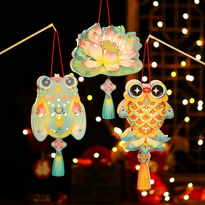 décoration maison lampe artisanale animal oiseau lapin fleur papillon transparent fil suspension tassel