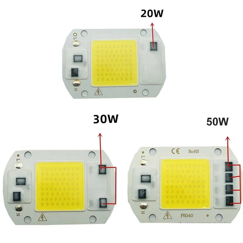 Module LED 20W 30W 50W blanc moderne points connecteur câble interrupteurextérieur jardin