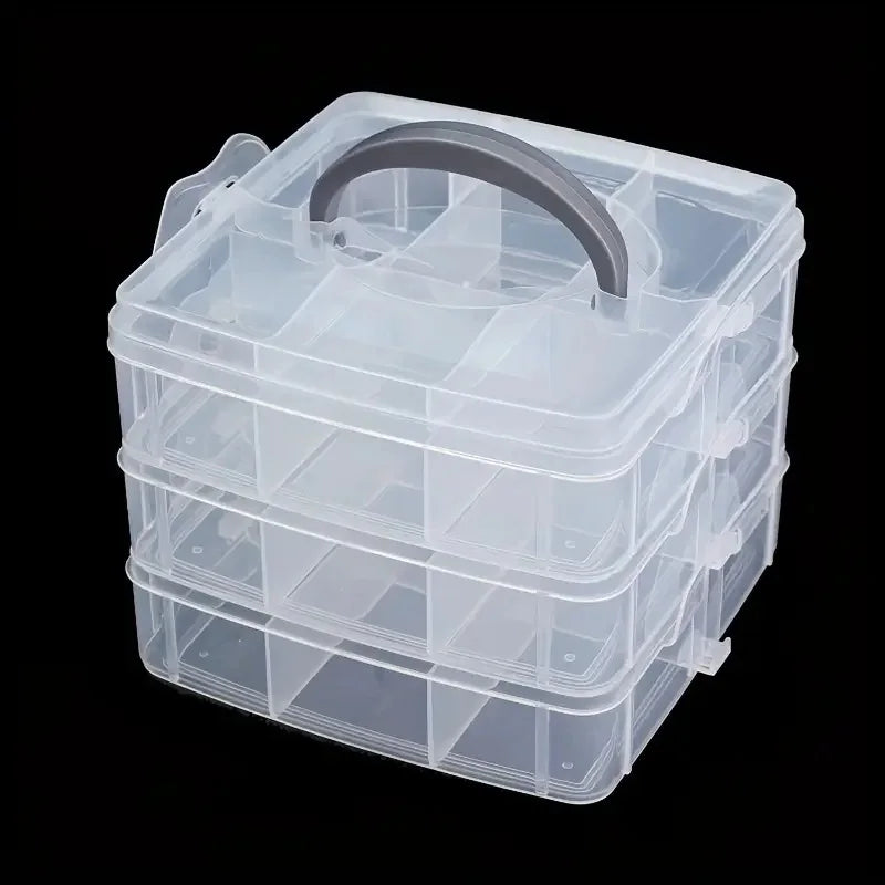 boîtes rangement bijoux transparentes modernes empilables poignées détachables couleur diverse pratiques organisation artisanale