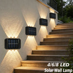 lampe murale solaire led panneaux solaires intégrés adhésif moderne automatiqueextérieur opacité