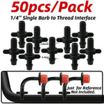 connecteurs irrigation tuyaux 4mm 6.2mm noir rondelles rouges pratique robuste jardinerie fleur
