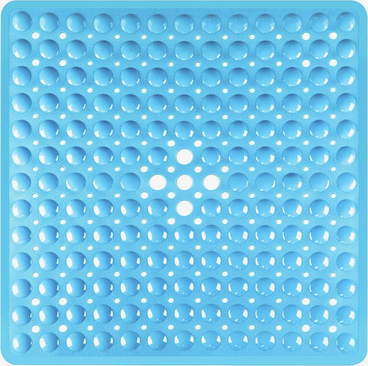 tapis bain moderne bleu clair perforé 53x53cm respectueux environnement salle bain