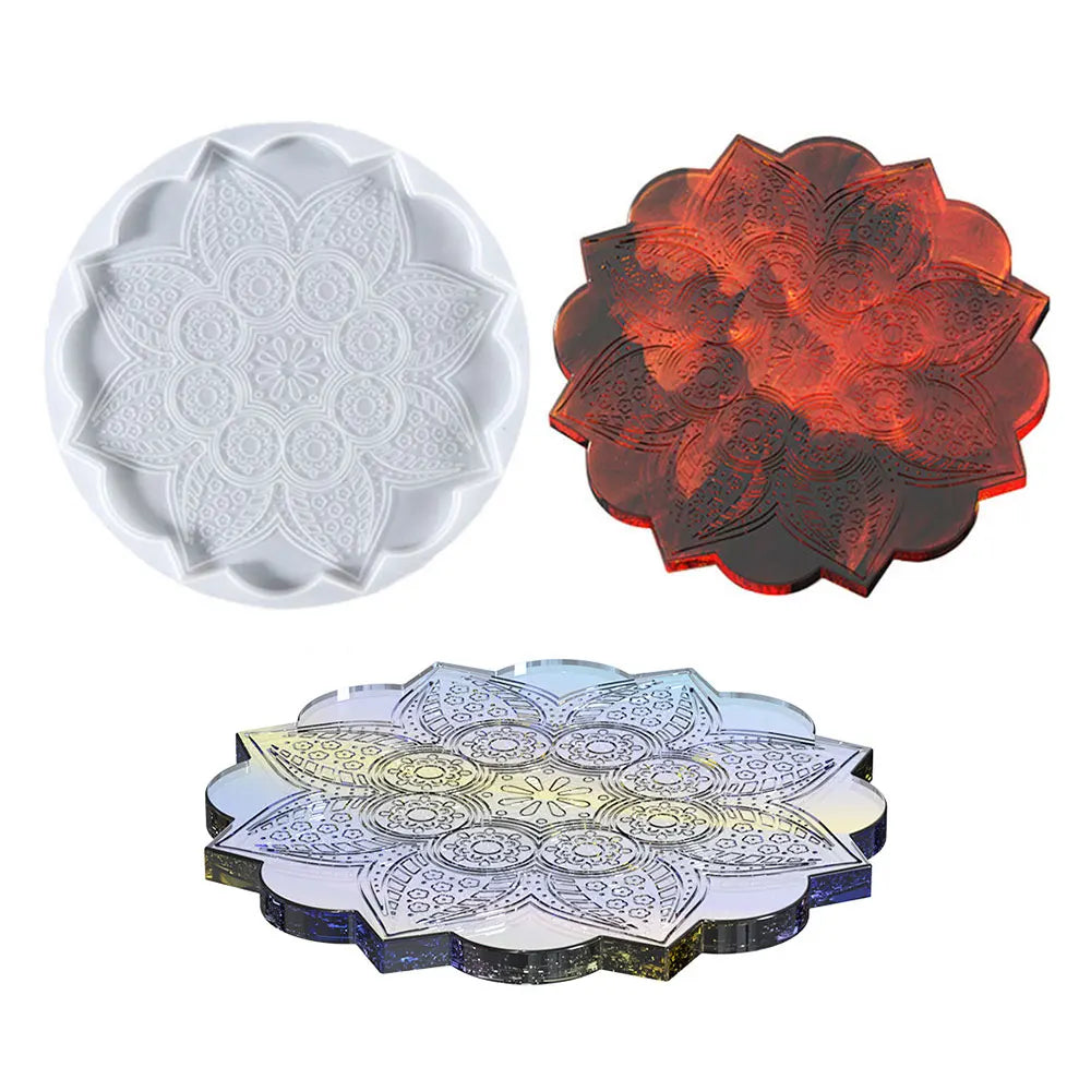 moules silicone motifs floraux flocons neige modernes decoratifs artisanat decoration intérieure