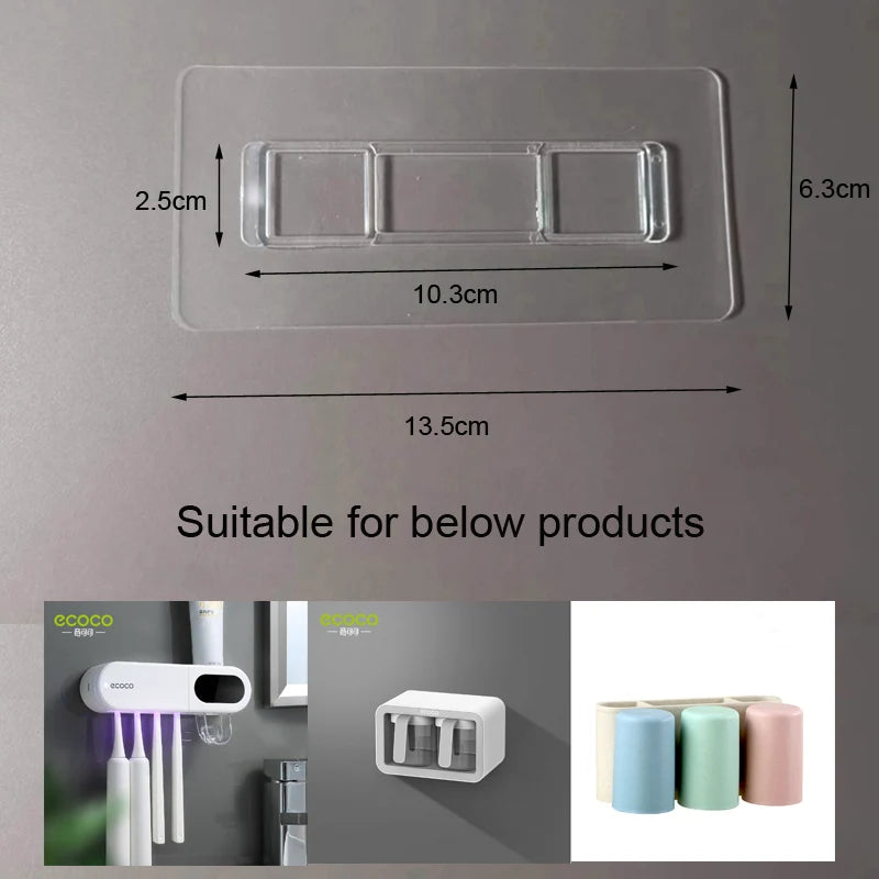 support savon transparent adhésif moderne rectangulaire carrés plastique fixe rangement