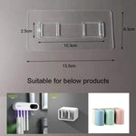 support savon transparent adhésif moderne rectangulaire carrés plastique fixe rangement