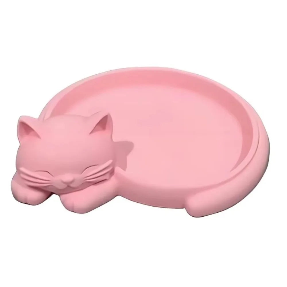 support bijoux chat forme moderne rose blanc doux mignon rangement boîte bijoux contenant bague