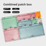 boîtes rangement transparentes empilables clips couleur moderne vert rose bleu orange pratiques
