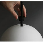 suspension lumineuse moderne sphères blanches brillantes minimaliste 80cm 85cm 103cm