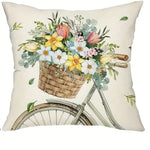 housse coussin floral inspirant moderne polyester peachskin 40x40 45x45 50x50 60x60 opaque motifs fleurs