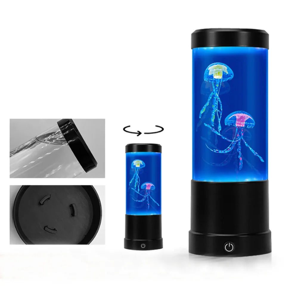 lampe led méduse couleur changeante usb batterie veilleuse table moderne enfants chambre anniversaire
