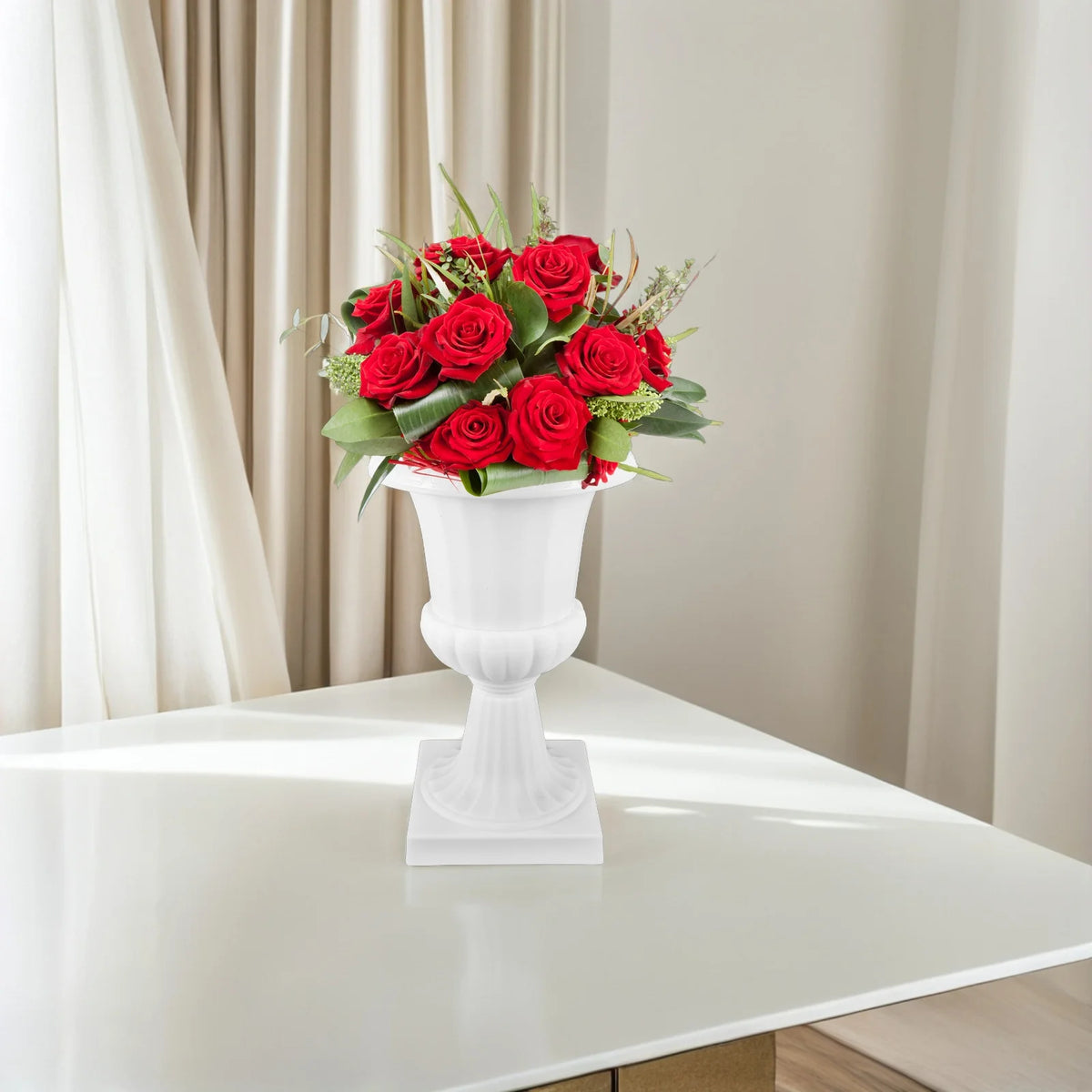 vase blanc classique rayures verticales fleurs artificielles décoration intérieure pot fleur stable transparent opaques