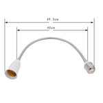 adaptateur ampoule E27 blanc flexible moderne 65mm 95mm 120mm adhésif métal certifié
