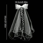 voile mariée blanc dentelle rubans classique romantique bride tulle gaze headpiece