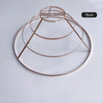 support lampe moderne minimaliste structure circulaire argenté doré barres horizontales verticales opacité fixations invisibles