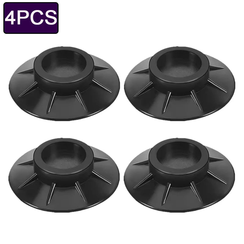 protections pieds machine laver amortisseurs anti vibration caoutchouc noir blanc 4pcs 12pcs suction radial