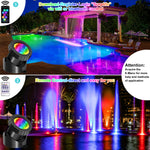 projecteur led ip68 étanche 10 led noir moderne commande distance prise électrique app mobile
