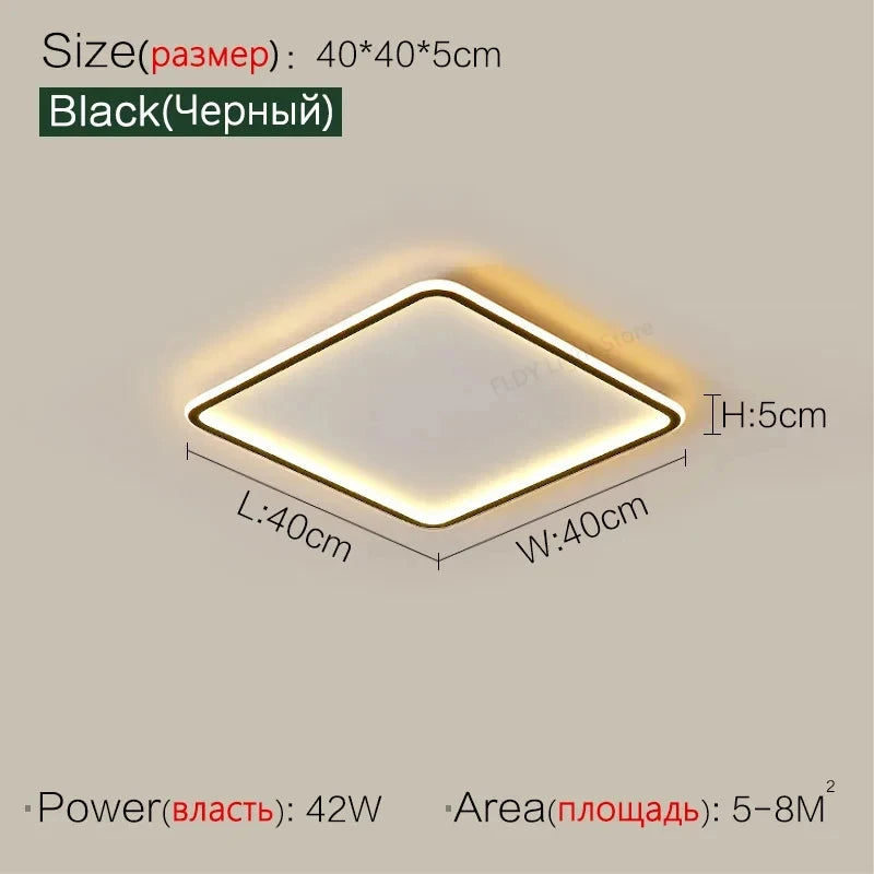 plafonnier led blanc minimaliste ultrathin télécommande certification ul ccc cqc fcc round 40cm round