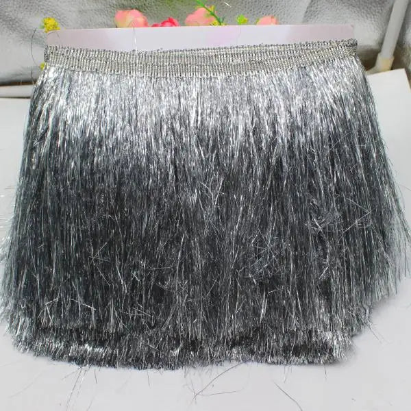 ruban frisé franges brillantes or multicolore décoratif textile maison 20cm longueurversible utilisation