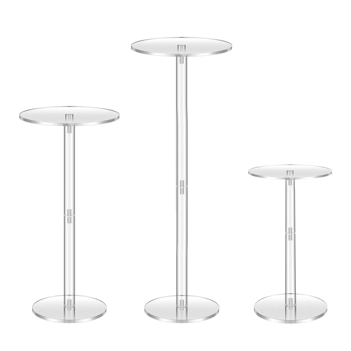 support table transparent moderne colonne ronde vase acrylique décoration mariage anniversaire événement festive