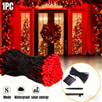 guirlande lumineuse solaire extérieure décorative jardin terrasse led étanche piquets panneaux