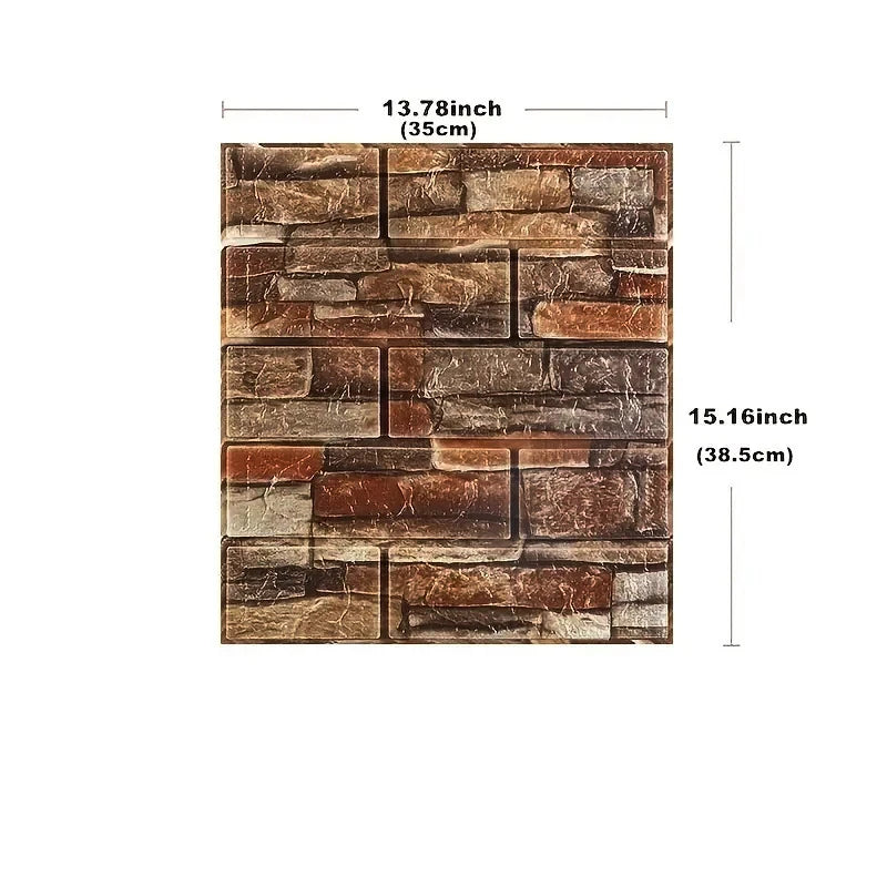 papier peint mural adhésif 3d effet brique texture moderne gris marron beige décoration