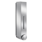 distributeur savon liquide noir blanc moderne adhésif easy install hygiène salle bain minimaliste matériaux