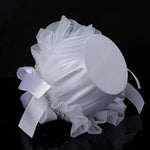 panier mariage blanc tulle plissé rubans satin strass nœuds élégant romantique festif