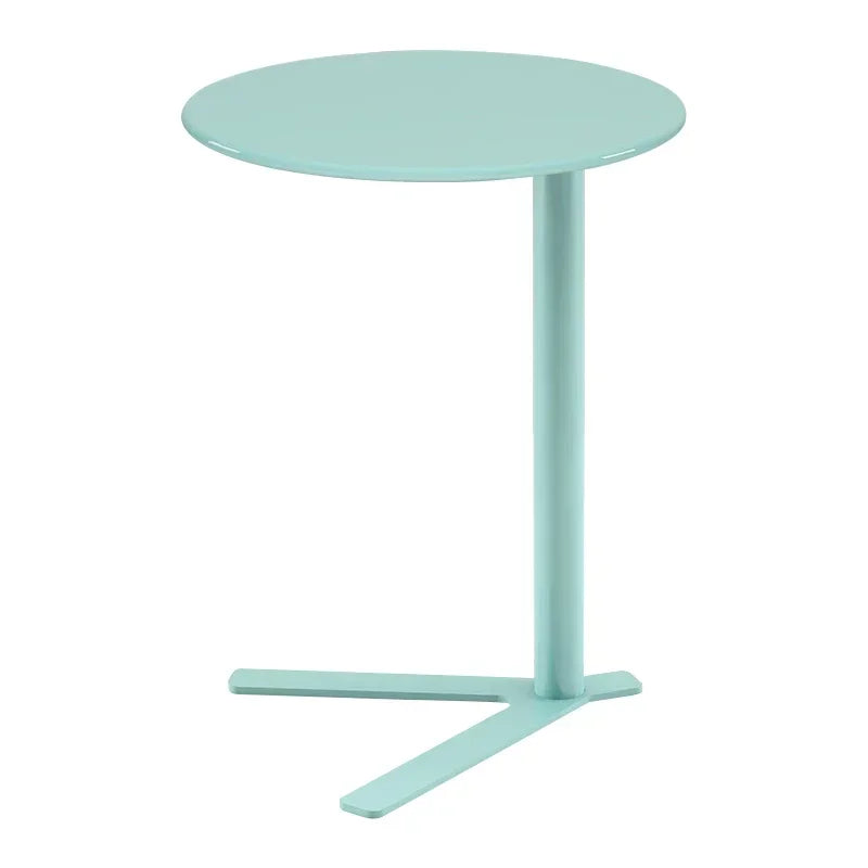 table d'appoint moderne table ronde acier inoxydable verre transparent minimaliste décoration maison plateau 48cm
