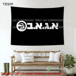 tapisserie supporteur football logo noir moderne clips inclusion sac clips