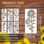 pochoirs réutilisables blancs fleurs artisanal adhésif 35cm 15cm stencil jardin artisanat