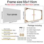 Cadre mural bois naturel moderne clips 20x40cm 25x55cm 30x60cm 35x75cm 40x80cm 45x95cm 50x100cm 55x115cm