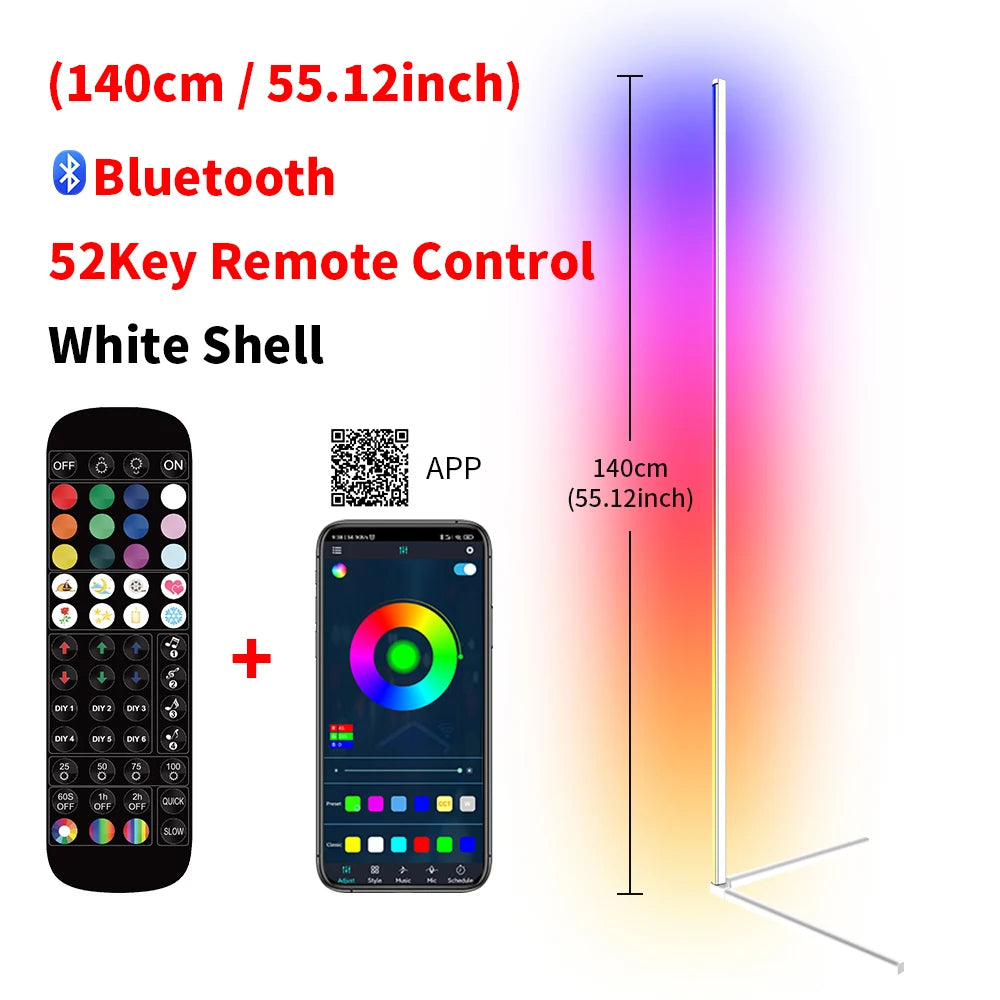 lumière ambiancé LED multicolore moderne télécommande app controle ambiance chambre minimaliste