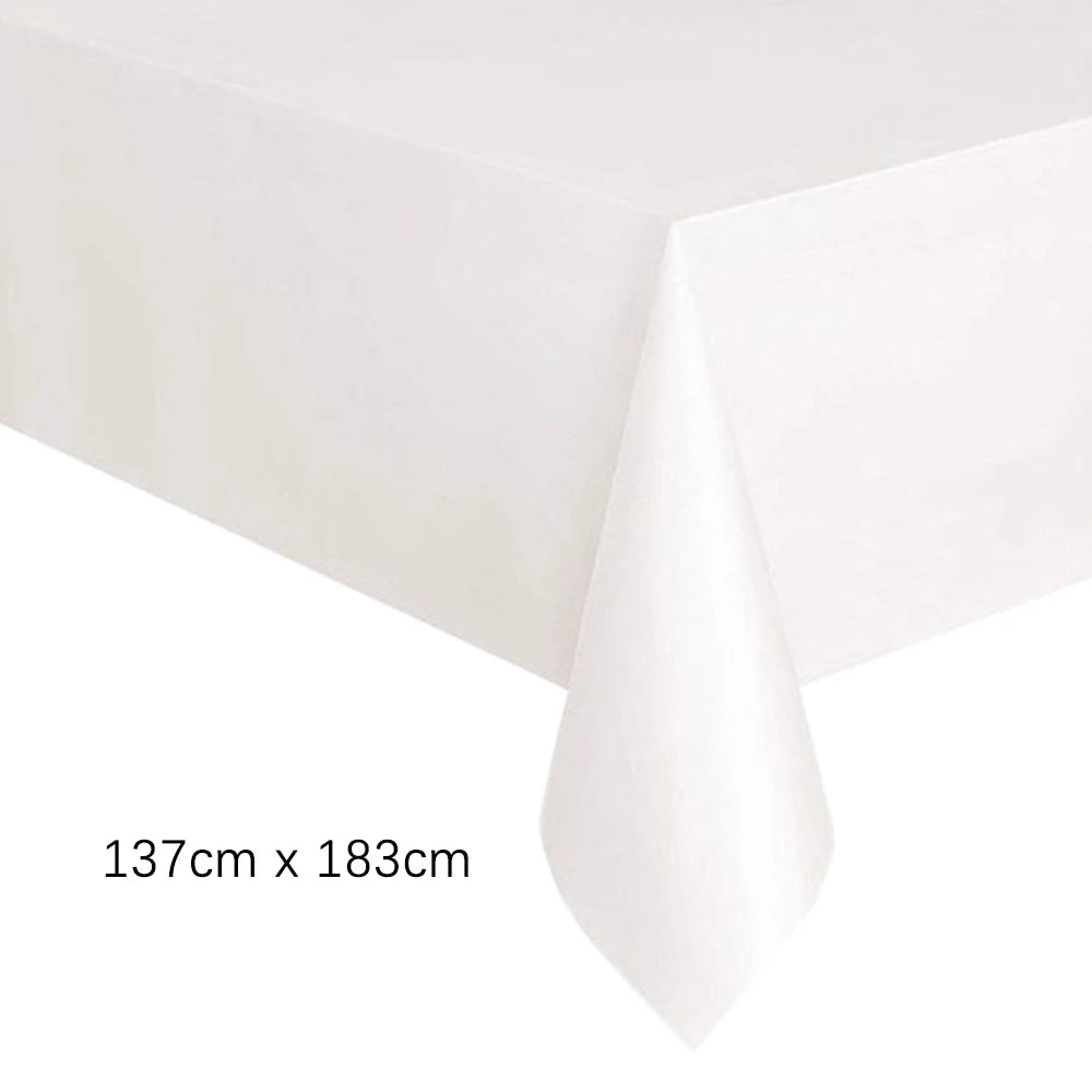 serviette table jetable rectangulaire unie mariage anniversaire fête décoration table plastique moderne