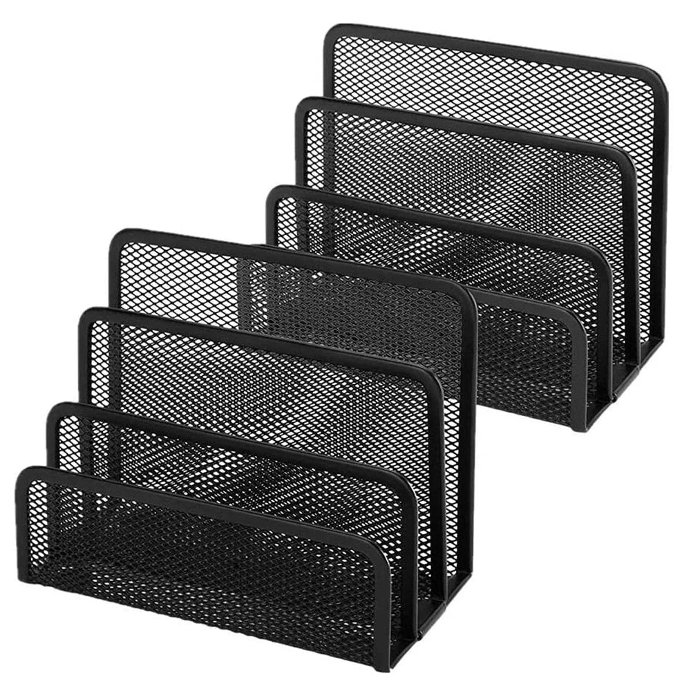 organisateur métal noir maille moderne enveloppes cartes postales carnets