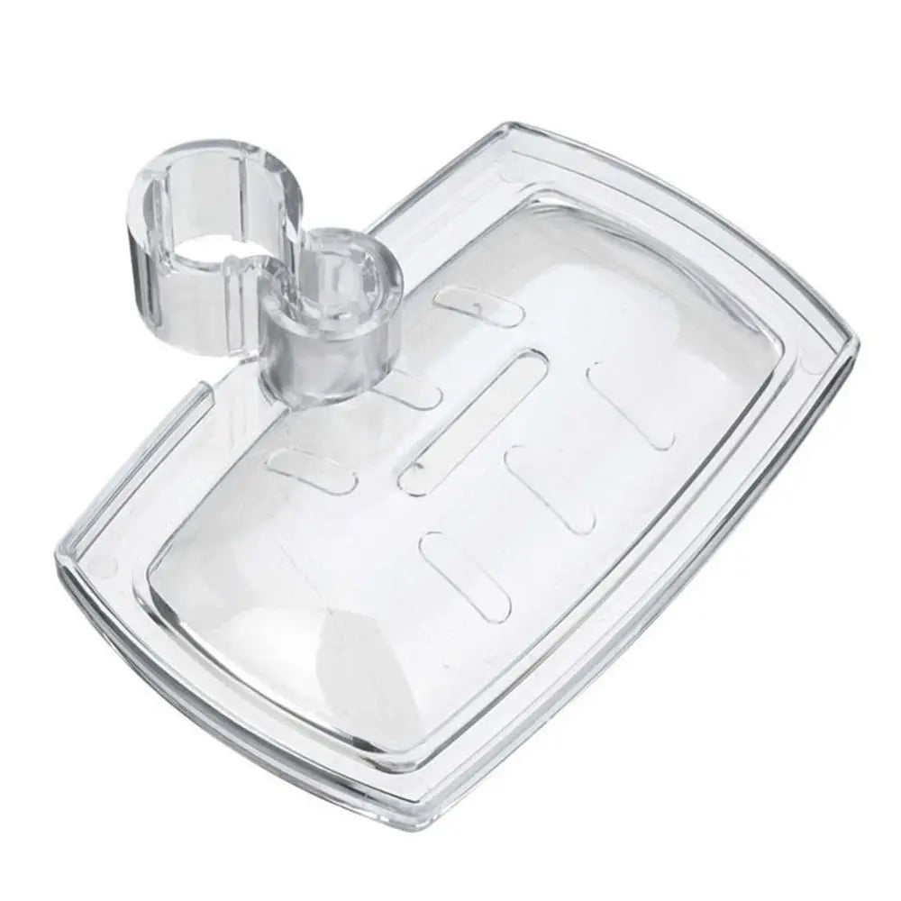 support douche transparent moderne porte savon clips respectueux environnement